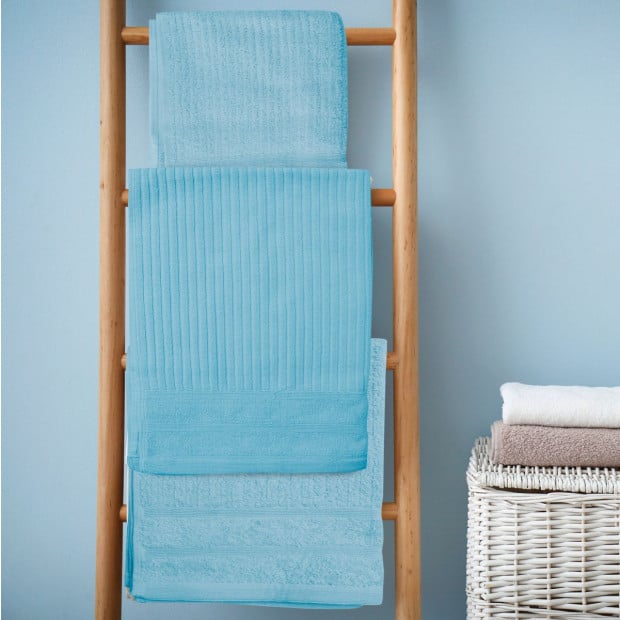 Eden Egyptian Cotton 600GSM 8 Piece Luxury Bath Towels Set - Aqua Image 3