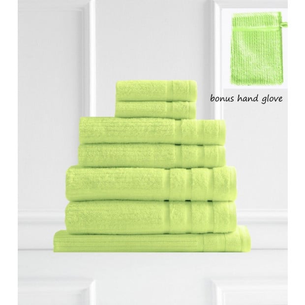 Eden Egyptian Cotton 600GSM 8 Piece Towel - Spearmint