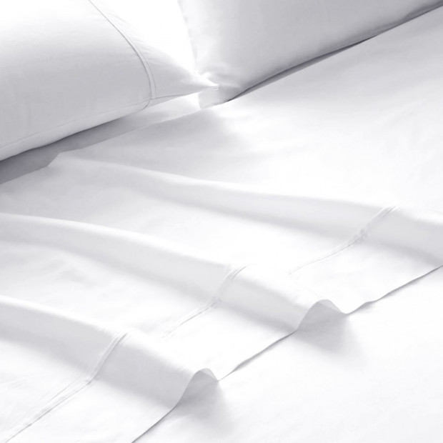 1500 Thread Count Cotton Rich Sheet Set 4 Piece Double - White Image 2