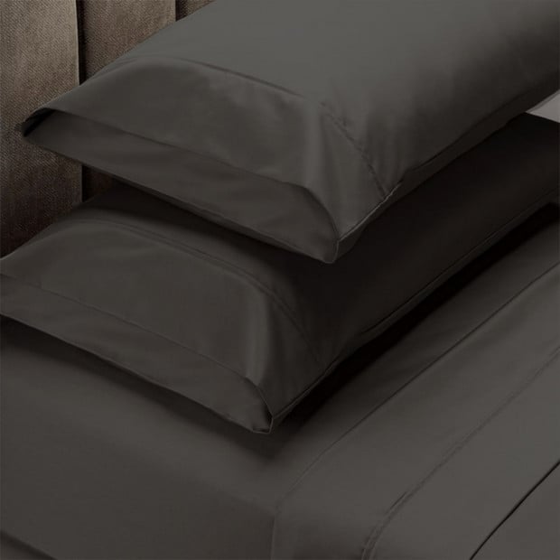 1500 Thread Count Cotton Rich Sheet Set 4 Piece - Double - Dusk Grey