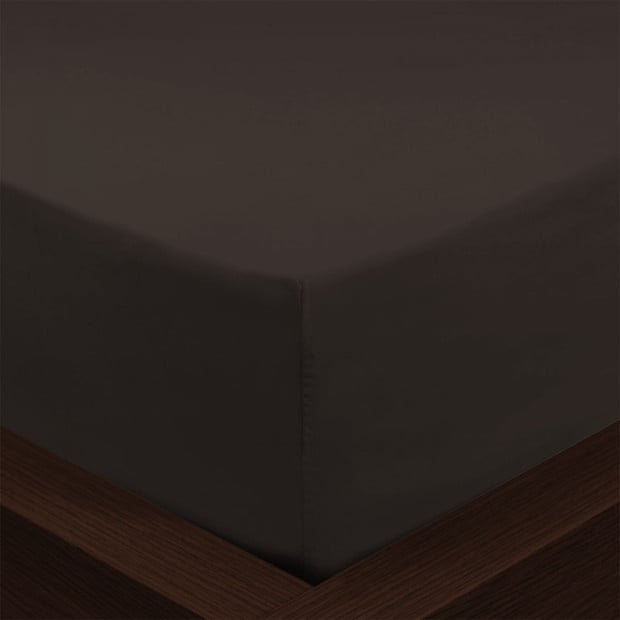 1000TC Cotton Blend Sheet & Pillowcases Set Hotel Quality Bedding - Single - Charcoal Image 2