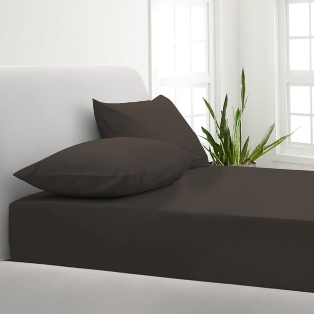 1000TC Cotton Blend Sheet & Pillowcases Set Bedding - Double Charcoal
