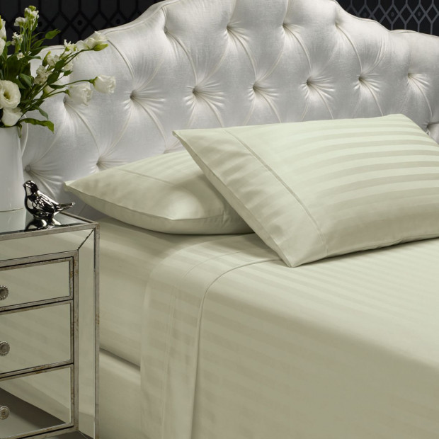 1200TC Sheet Set Damask Cotton Ultra Soft King Pebble