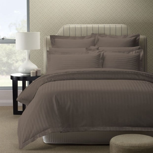 1200TC Quilt Cover Set Damask Cotton Blend Luxury Queen