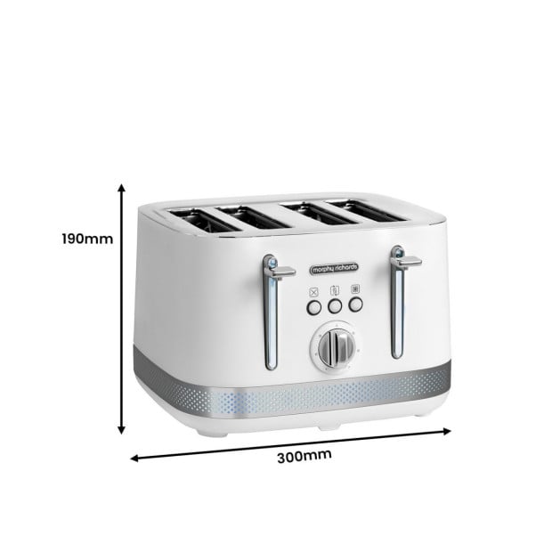 Morphy Richards Illumination 4 Slice 1800W Toaster - White Image 2