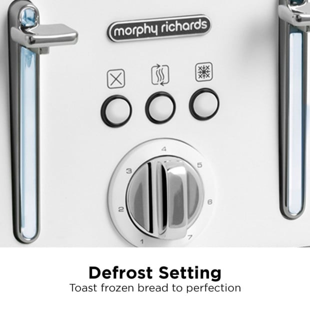 Morphy Richards Illumination 4 Slice 1800W Toaster - White Image 6