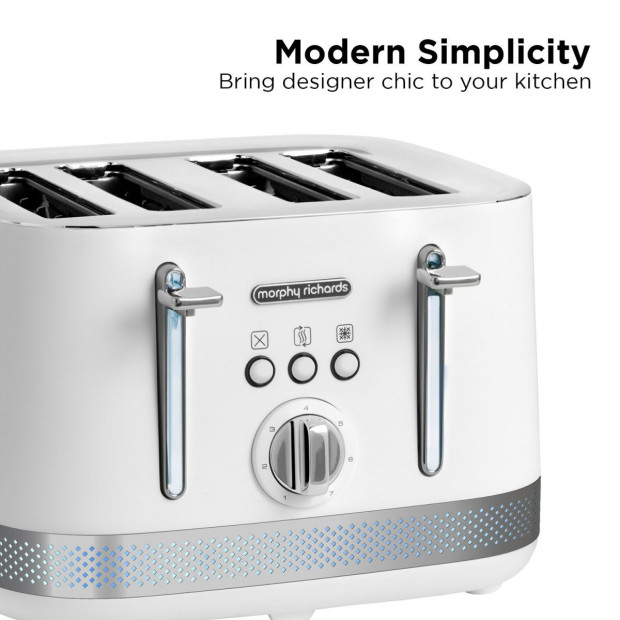 Morphy Richards Illumination 4 Slice 1800W Toaster - White Image 7
