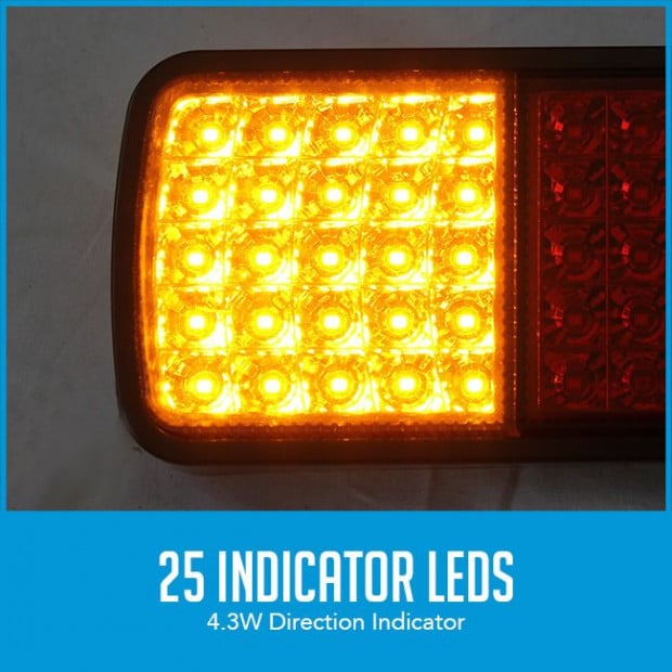 Elinz 2x Led Trailer Light Reverse Indicator Brake Tail Lights Image 5