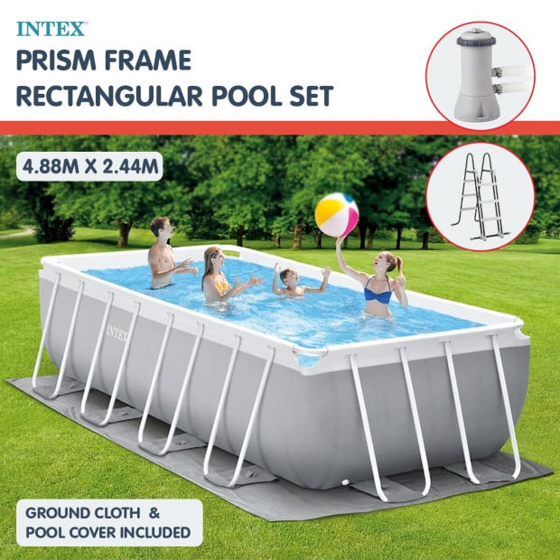 Intex 26792AU Above Ground Swimming Pool Rectangular 4.88m x 2.44m Image 10