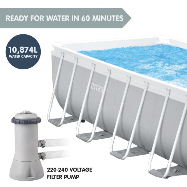 Intex 26792AU Above Ground Swimming Pool Rectangular 4.88m x 2.44m Image 6