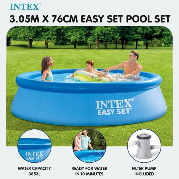 Intex 28122AU Easy Set Above Ground Swimming Pool 3.05m x 76cm with Pump Image 9