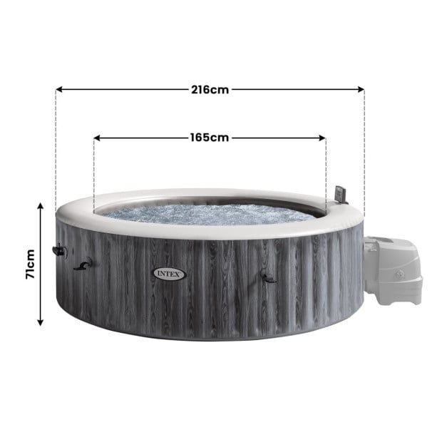 Intex PureSpa Greywood Deluxe Inflatable Hot Tub - 6-Person Image 3