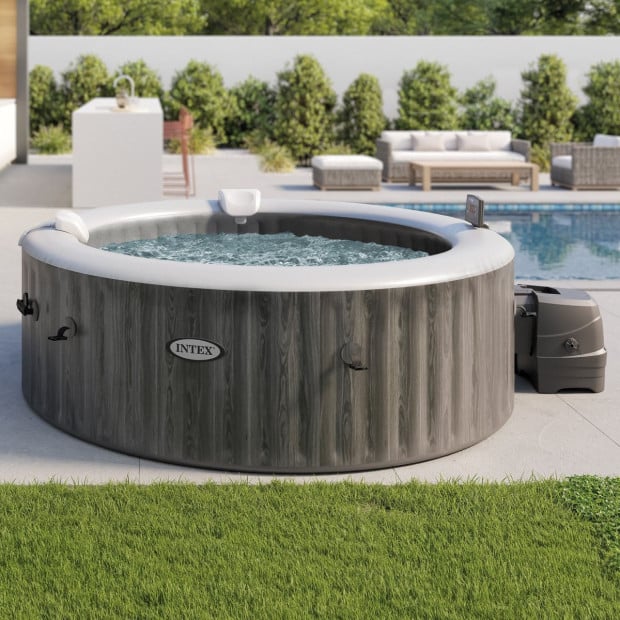 Intex PureSpa Greywood Deluxe Inflatable Hot Tub - 6-Person Image 4