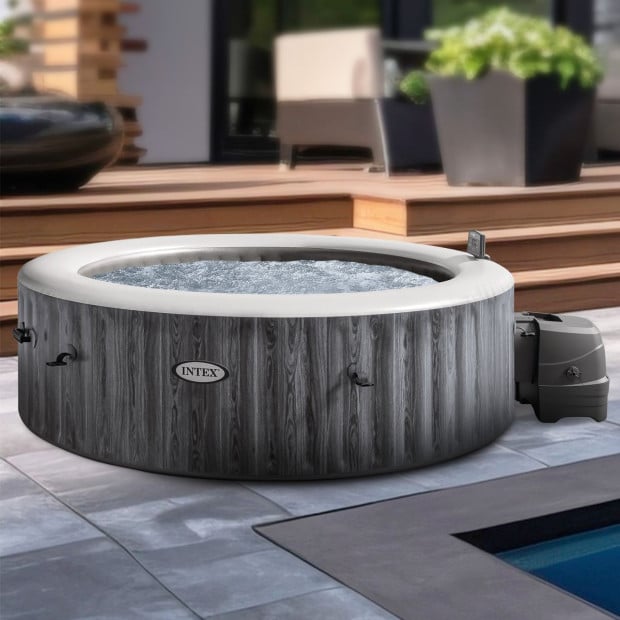 Intex PureSpa Greywood Deluxe Inflatable Hot Tub - 6-Person Image 7
