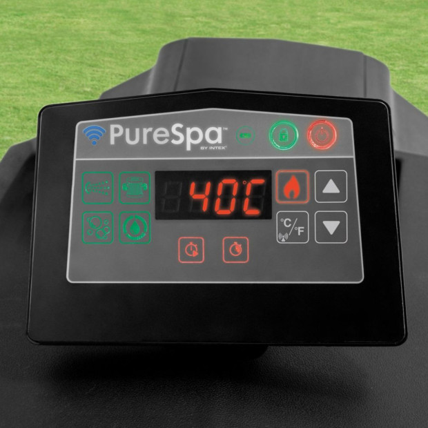 Intex PureSpa Jet and Bubble Deluxe 4-Person Inflatable Hot Tub - Onyx Black Image 5