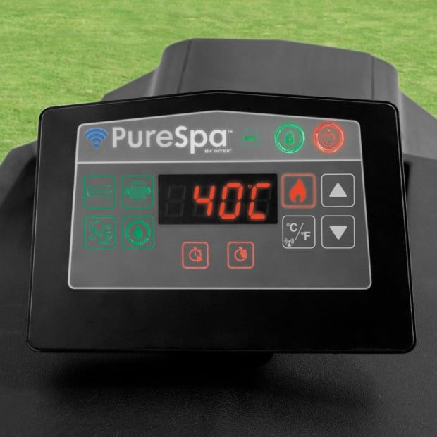 Intex PureSpa Jet and Bubble Deluxe 6-Person Inflatable Hot Tub - Onyx Black Image 5