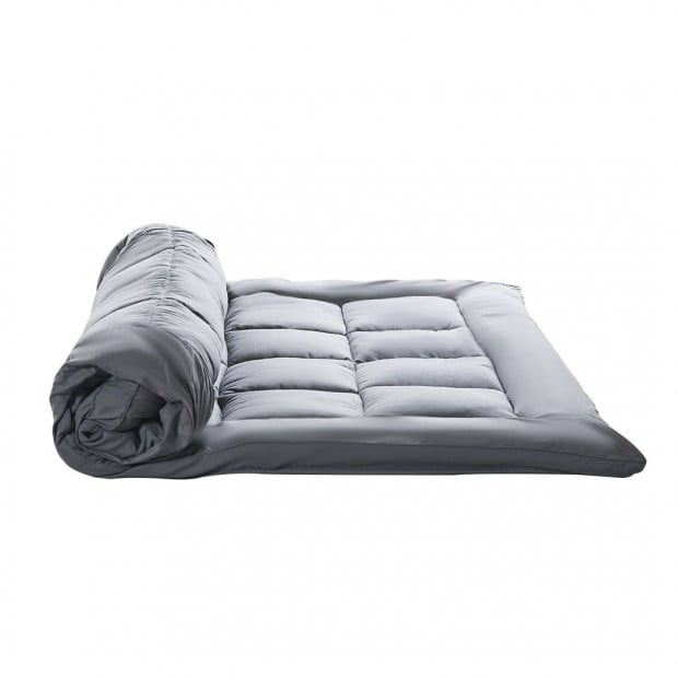 Dreamz Mattress Topper Bamboo Fibre Luxury Protector Cover King Image 2