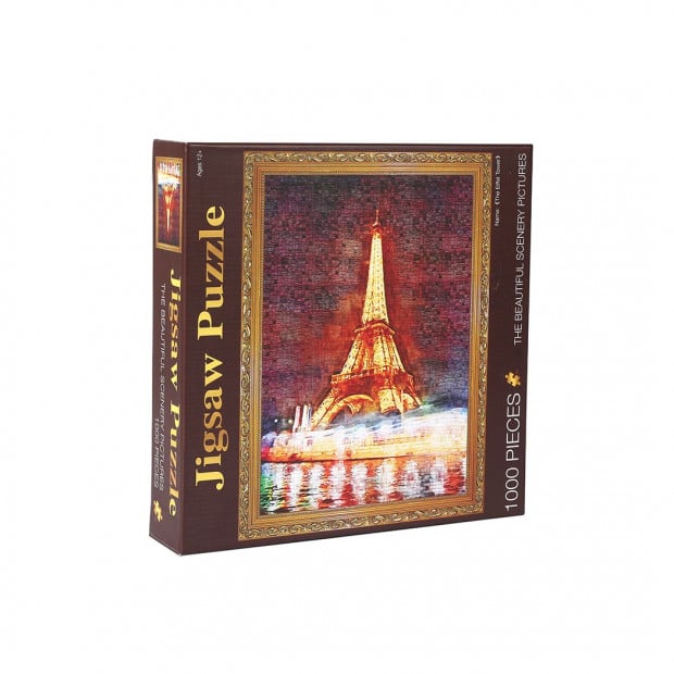 Jigsaw Puzzles 1000 Piece Eiffel Tower Adult Kids DIY Puzzle Toys Image 2