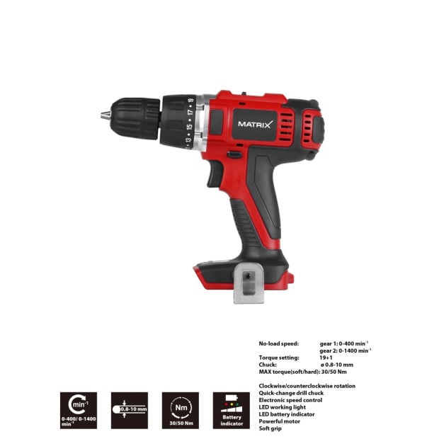MATRIX 20v X-ONE Cordless Drill Driver Kit Image 2