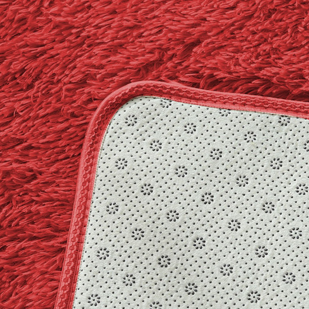 New Designer Shaggy Floor Confetti Rug Red 80x120cm Image 2