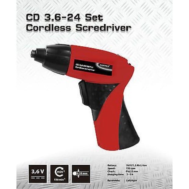 KULLER 4.8v Cordless Screwdriver Kit 24pc Image 3