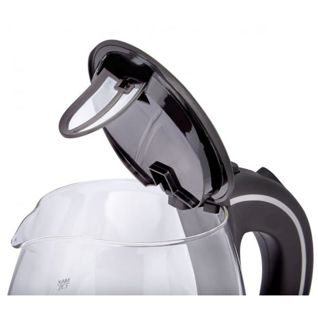 Glass Kettle Electric LED Light Kitchen Water Jug Stainless Steel 1.7L Image 6
