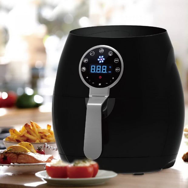 Kitchen Couture Black 5L Digital Air Fryer Cooking LCD Touch Screen