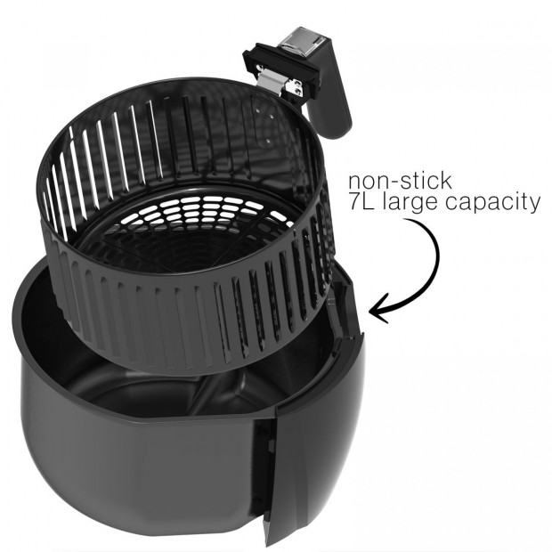 Kitchen Couture Digital Air Fryer 7L LED Display Healthy Oil Black Image 4