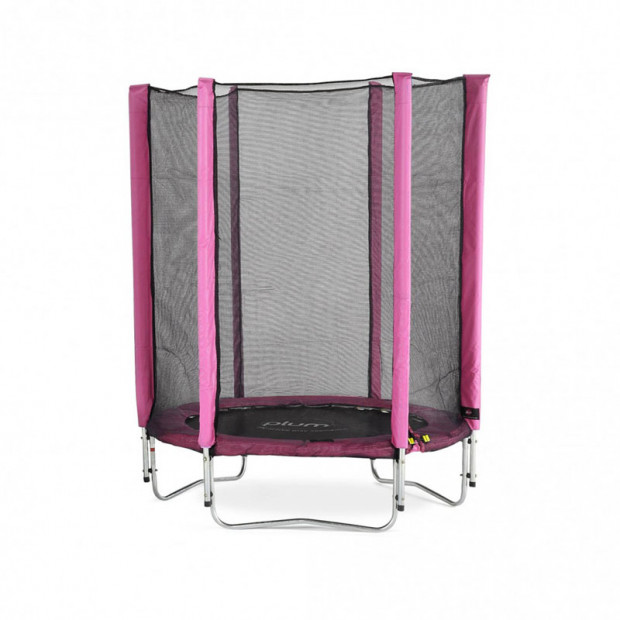 Plum Junior Trampoline and Enclosure - Pink