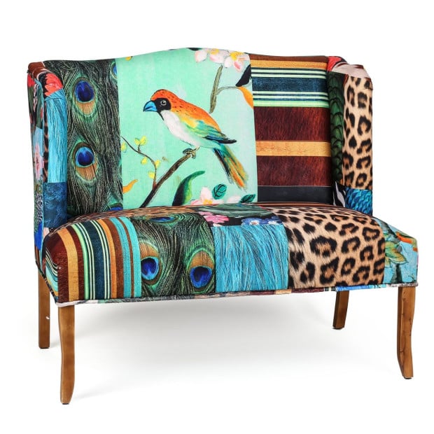Bird Sofa Seat 2-Seater Timber Velvet Couch Lovesesat Chair