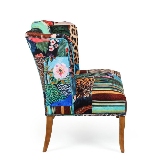 Bird Sofa Seat 2-Seater Timber Velvet Couch Lovesesat Chair Image 4