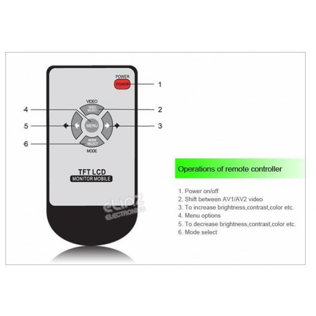 Elinz 7In Monitor Hd 12v/24v With 2 Av Inputs Image 5