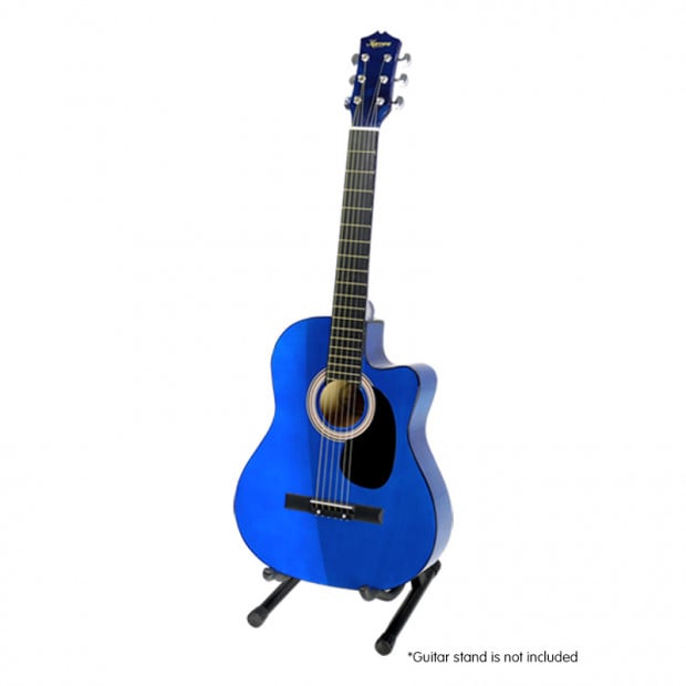 Karrera 39in Acoustic Cutaway Guitar Blue
