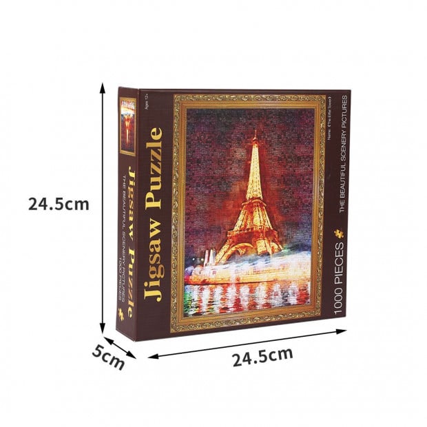 Jigsaw Puzzles 1000 Piece Eiffel Tower Adult Kids DIY Puzzle Toys Image 3
