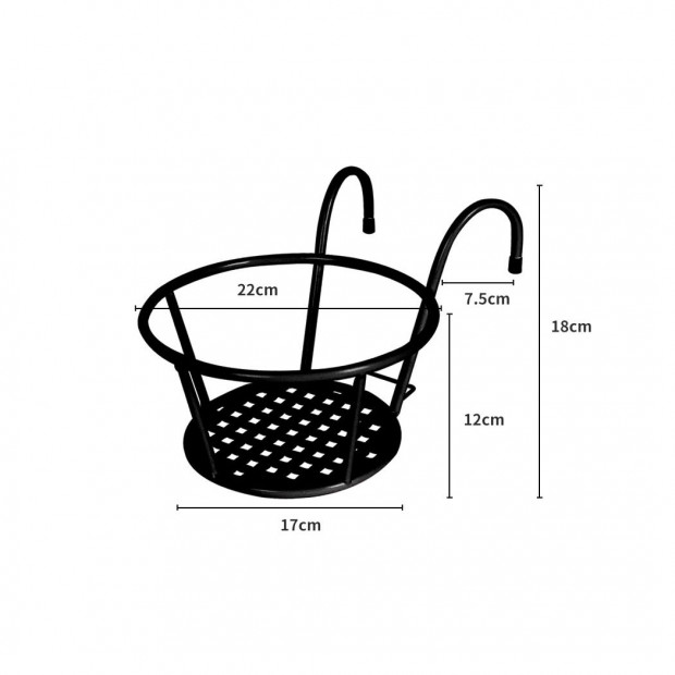 1x Flower Holder Plant Stand Hanging Pot Basket Wall Storage Image 5