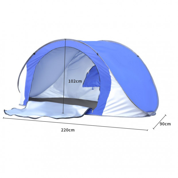 Pop Up Tent Beach Camping Tents 2-3 Person Hiking Portable Shelter Image 3
