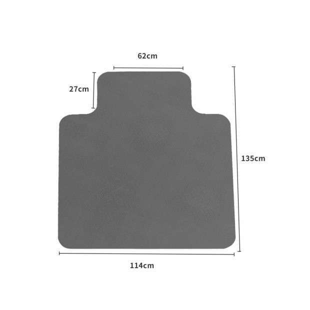 Chair Mat Carpet Hard Floor Protectors Home Work PVC Mats No Pin Black Image 3