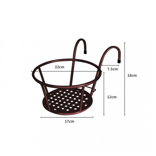 1x Flower Holder Plant Stand Hanging Pot Basket Wall Storage Image 5