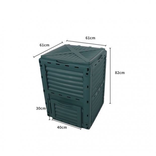 290L Compost Bin Food Waste Recycling Composter Garden Composting Image 4