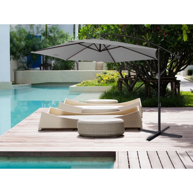 Milano 3M Outdoor Umbrella Cantilever Sun UV Patio - Grey