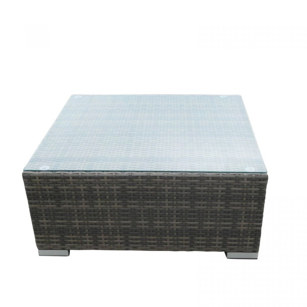 9 Piece Wicker Rattan Sofa Set Oatmeal Grey Outdoor Lounge Furniture Image 10