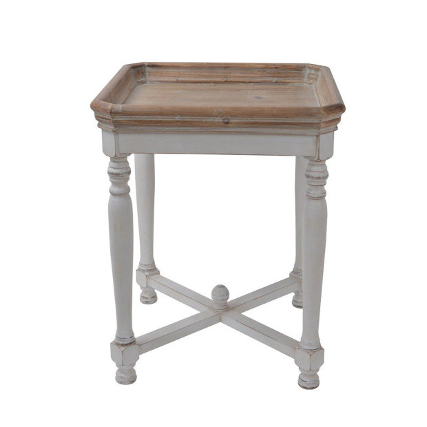 Handcrafted Shabby Square Side Table Reclaimed Hardwood Decor Image 3