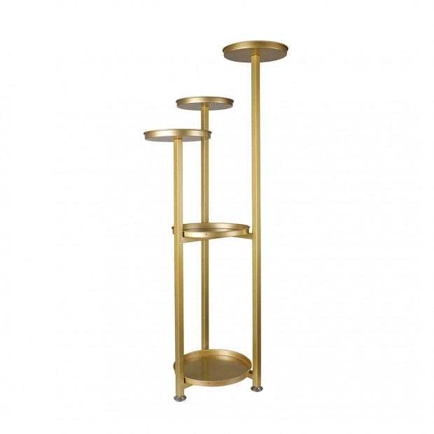 Plant Stand Outdoor Indoor Flower Rack Garden Shelf Gold 100CM