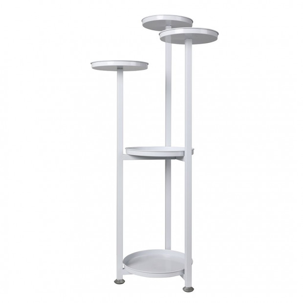 Plant Stand Outdoor Indoor Flower Rack Garden Shelf White 120CM