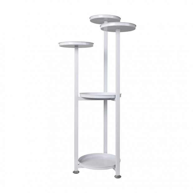 Plant Stand Outdoor Indoor Flower Rack Garden Shelf White 100CM