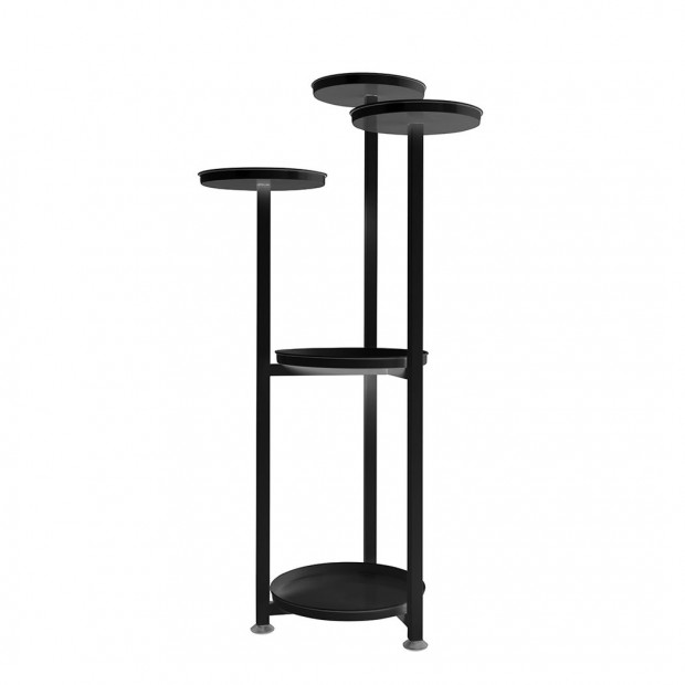 Plant Stand Outdoor Indoor Flower Rack Garden Shelf Black 100CM