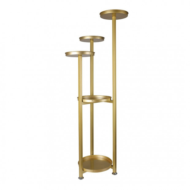 Plant Stand Outdoor Indoor Flower Rack Garden Shelf Gold 120CM