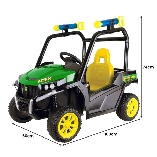John Deere RSX Gator Battery Operated 1-Seater Kids Car with Water Bazookas Image 4