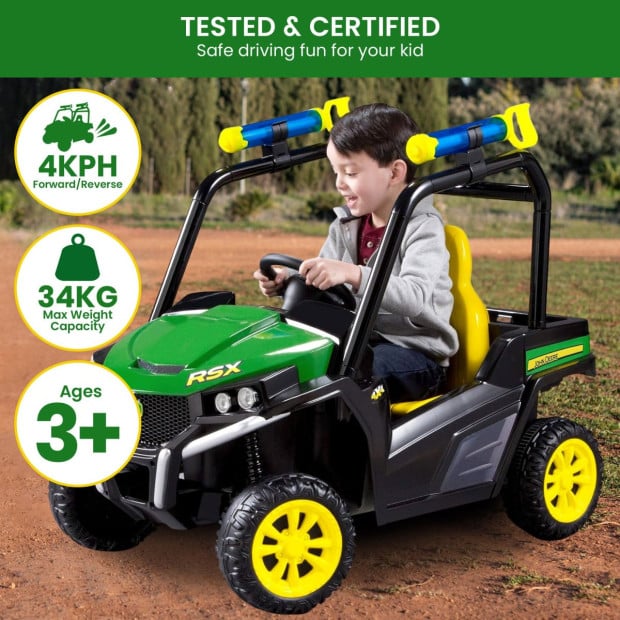 John Deere RSX Gator Battery Operated 1-Seater Kids Car with Water Bazookas Image 6