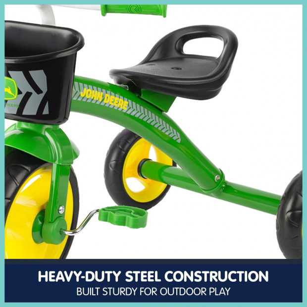 John Deere Green Steel Tricycle Ride On Toy 46790 Image 3